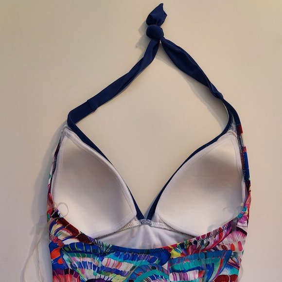 NWOT Madame Butterfly Halter Tankini Bathing Suit Top - Picture 3 of 9